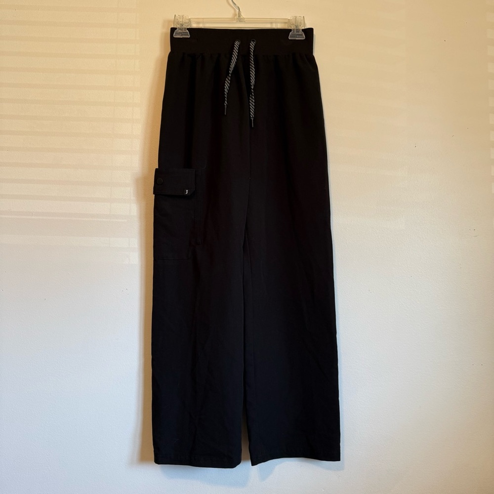 JaanuuWide leg black scrub bottom pants xsp